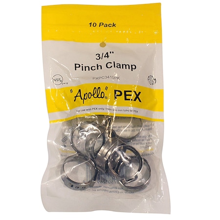 Apollo 3/4 in. Stainless Steel PEX Barb Pinch Clamp (10-Pack), 10PK PXPC3410PK